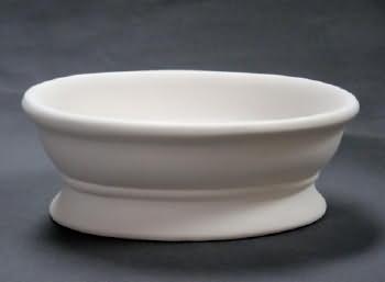 Chesapeake's Bisque Designer Soap Dish from Chesapeake Ceramics