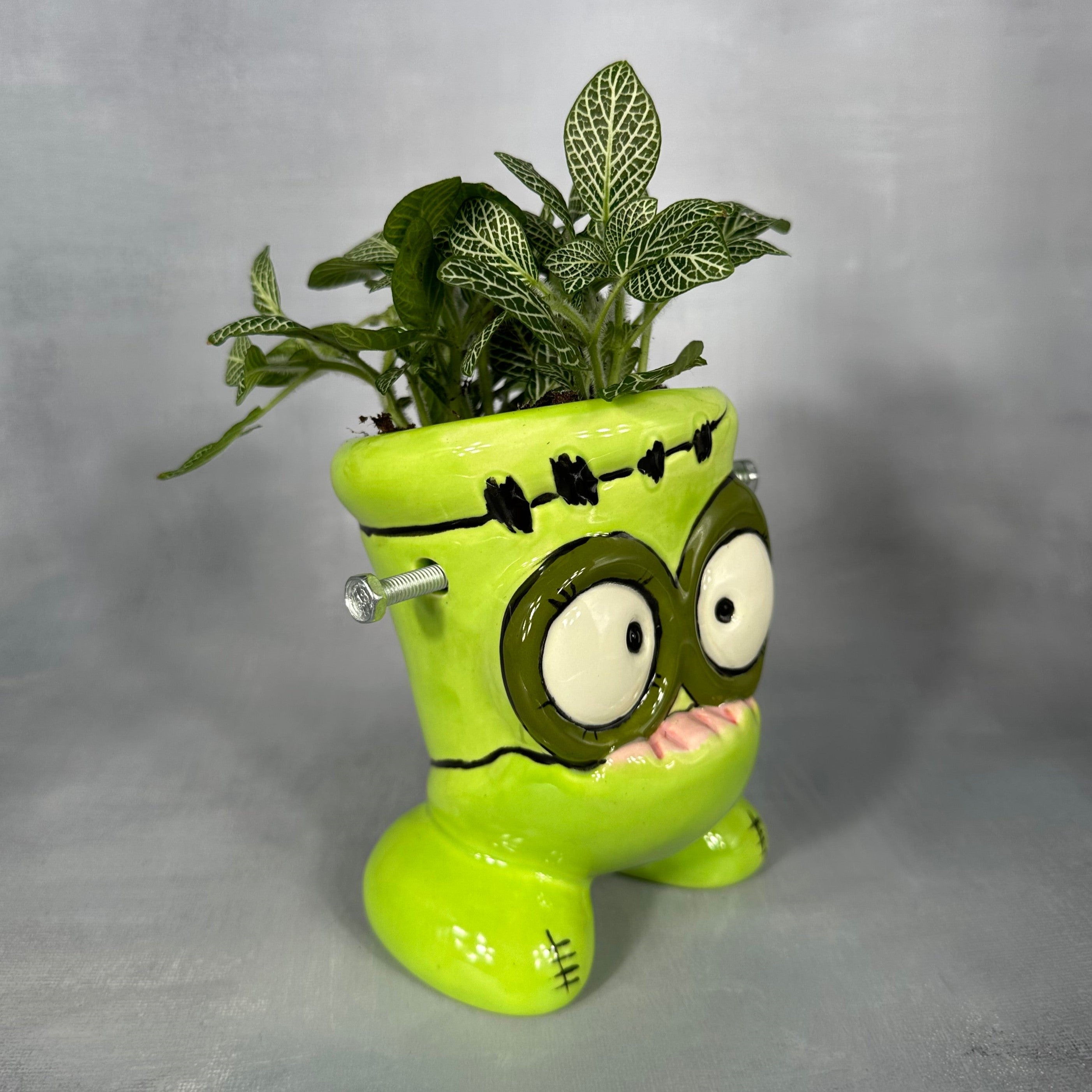 frankenstein plant pot Baby Frankie Planter — Chesapeake Ceramics