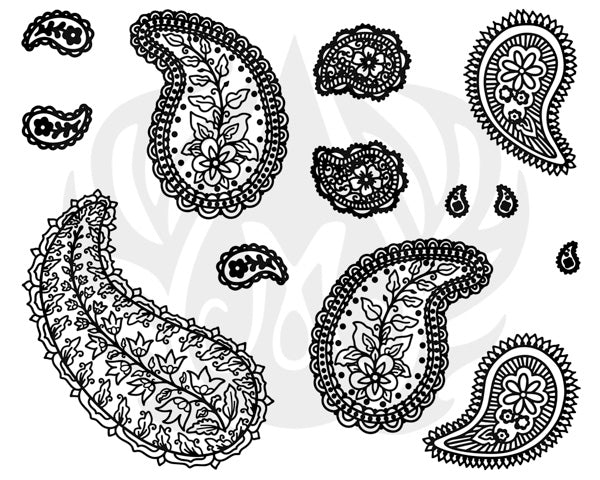 Designer Silkscreen - Paisley (Individual Designs)