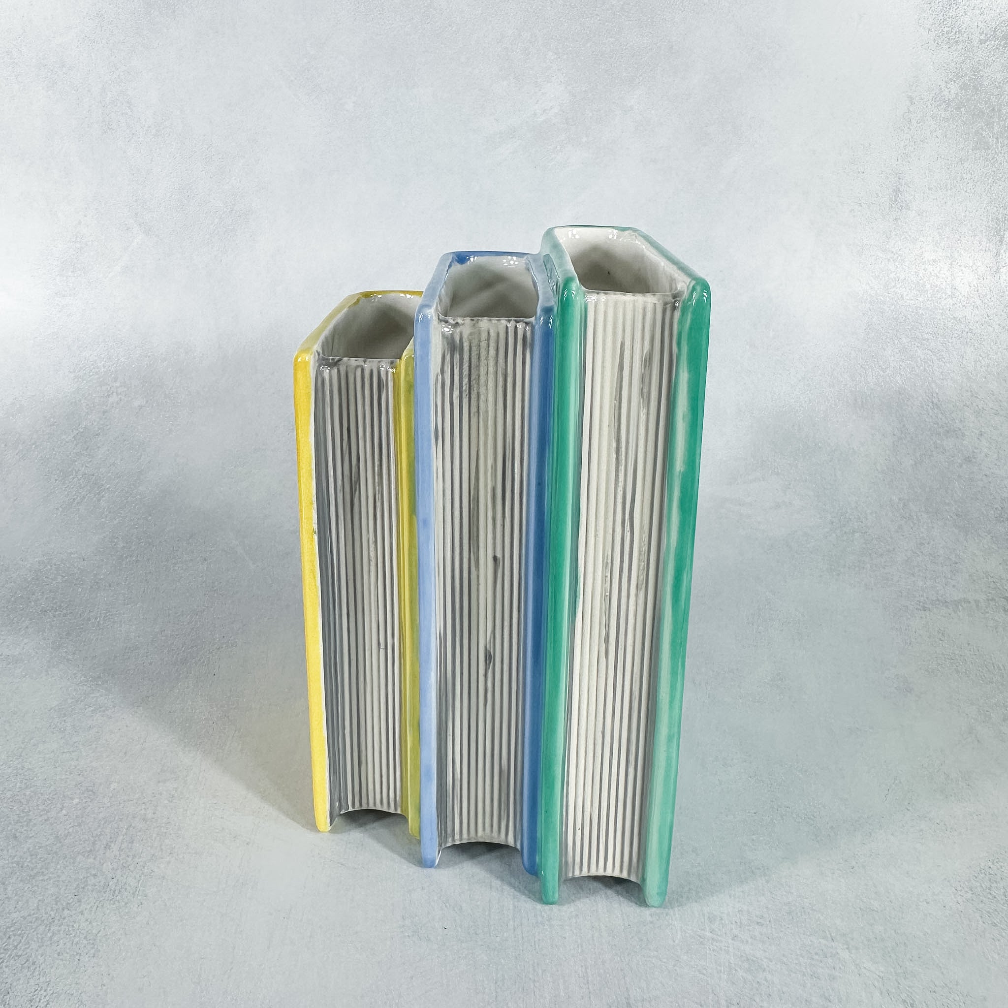 Triple Book Vase