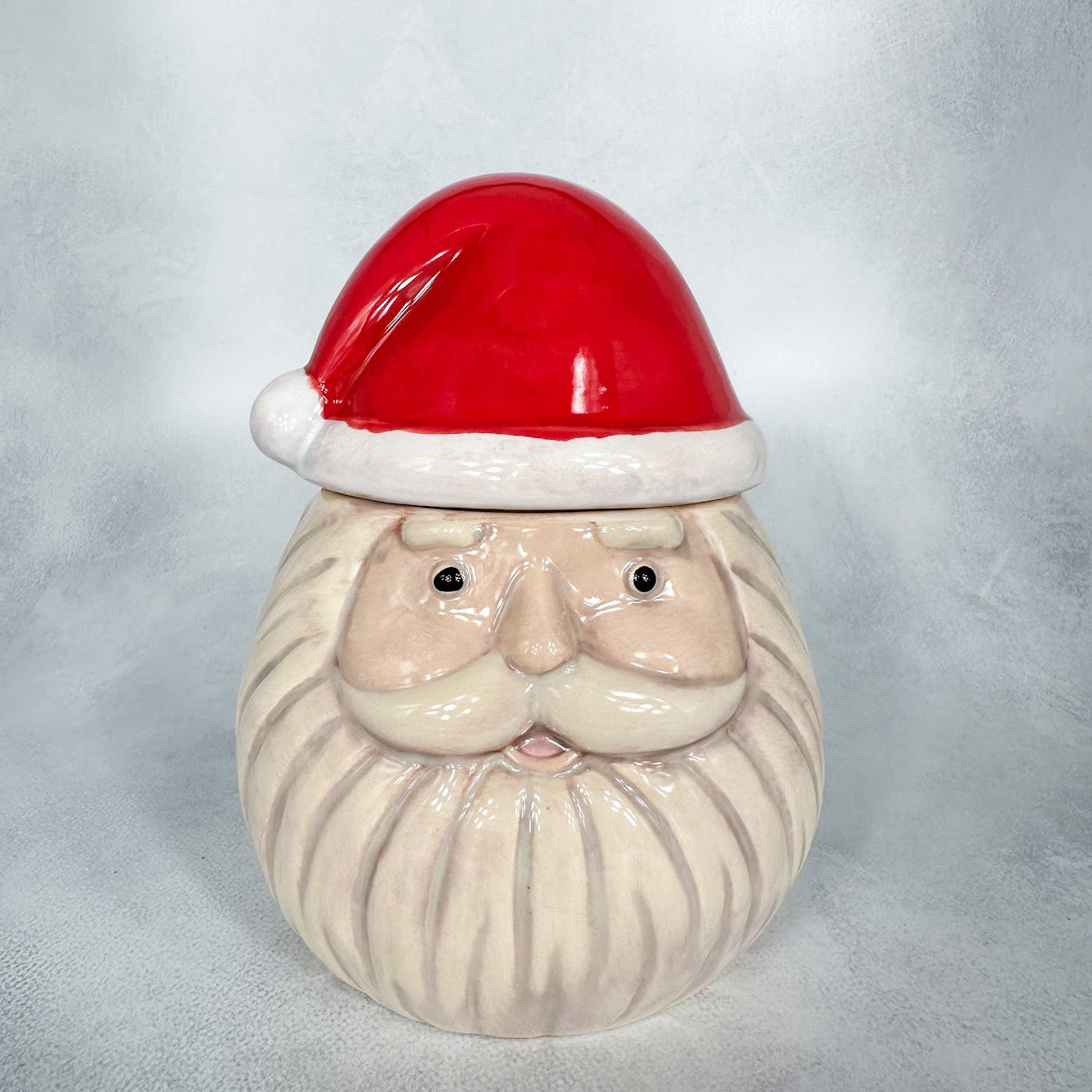 Vintage Chubby Santa Jar w/seal