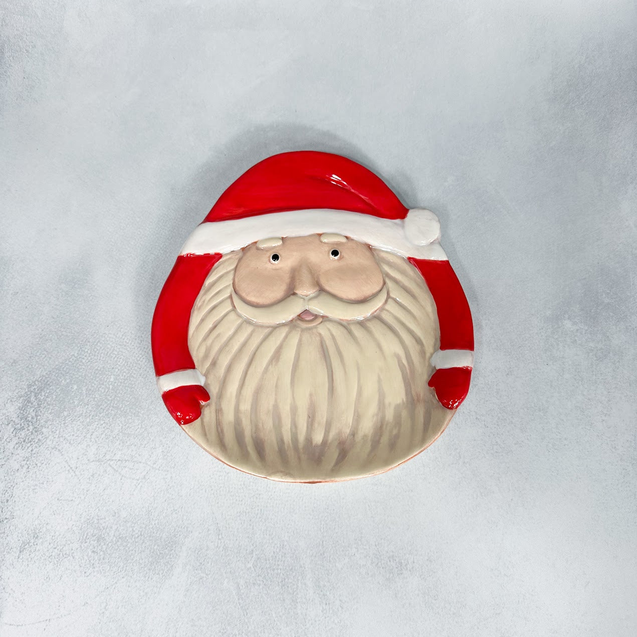 Vintage Chubby Santa Plate