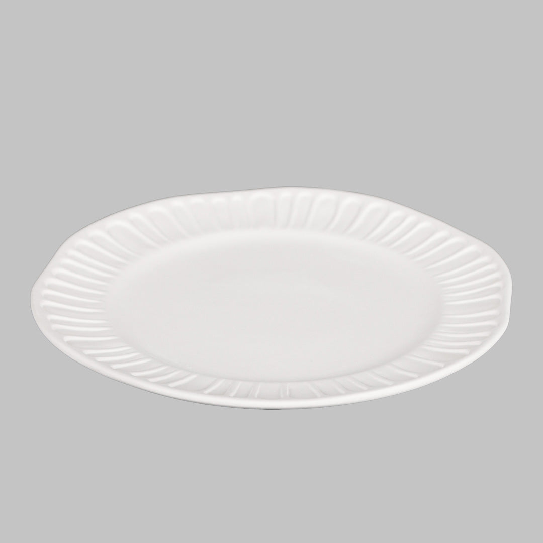 Stoneware Fluted Dinner Plate