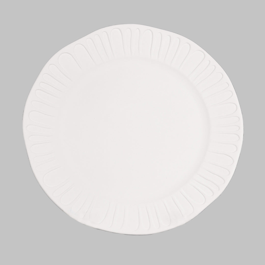 Stoneware Fluted Dinner Plate