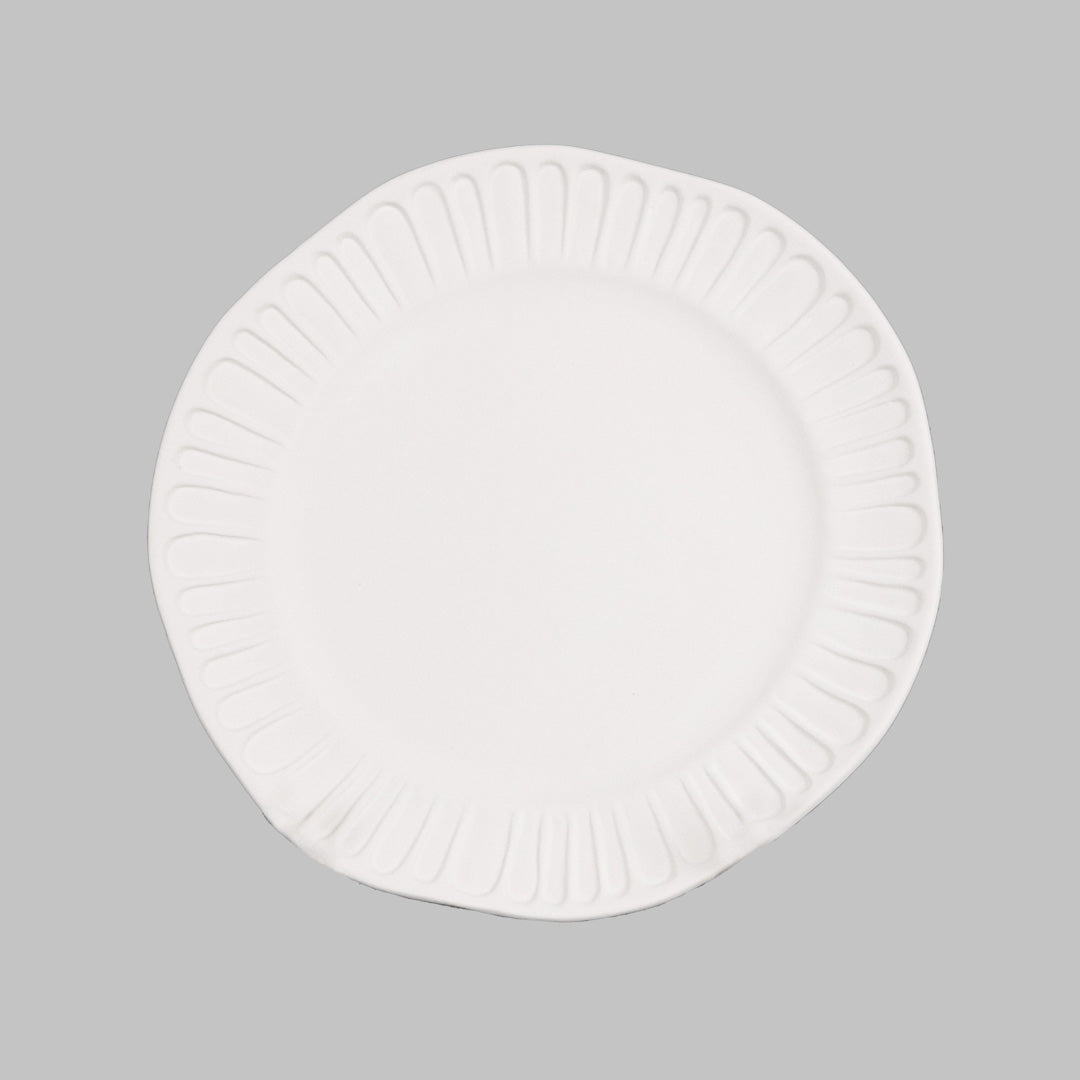 Stoneware Fluted Salad Plate