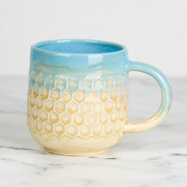 Stoneware Honeycomb Mug