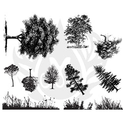 Botanical-Trees & Grass Designer Silk Screen