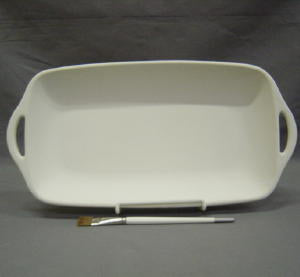 Chesapeake's Bisque Tray With Handles 15 1/2 In. from Chesapeake Ceramics
